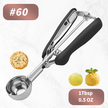Large Cookie Scoop 3 Tablespoon, Size #20 Dough Scoops for Baking, Trigger Ice Cream Scooper, Stainless Steel Portion Scoop for Jumbo Cookies, Pancakes, Cupcakes, Meatballs
