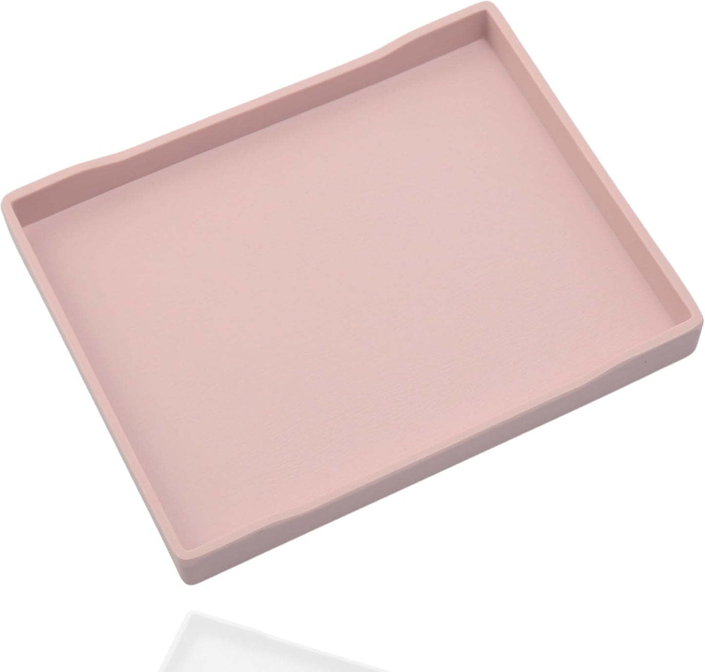 White Serving Tray (13.5 x 9.6 inch) for Serving Accessory, Elegant & Stackable Plastic Tray for Spa, Coffee, Drinks, Tea, Bar, Party, Seasoning, Perfume and Display Use.