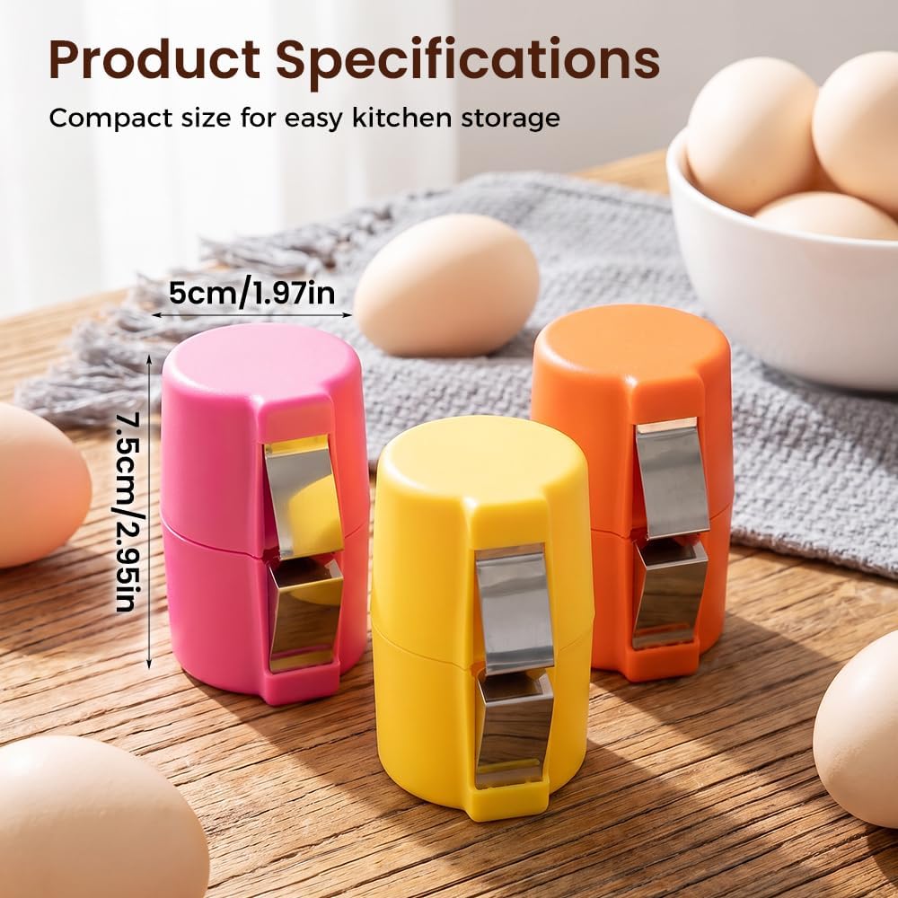 3 Pcs Egg Shell Opener, Portable Egg Separator Tool for Baking，Mix