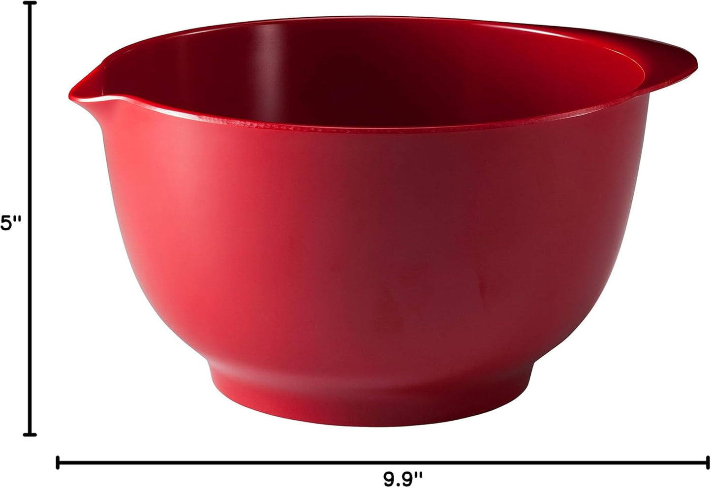 Hutzler Classic 2 Liter Melamine Mixing Bowl, Gray
