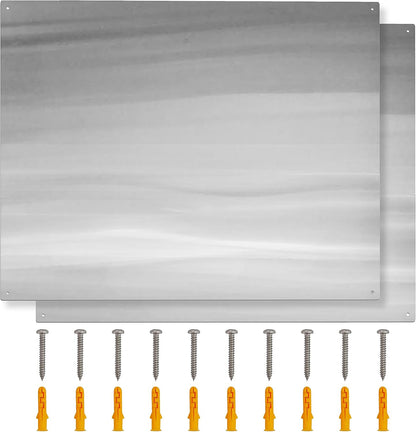 30" x 24" Stainless Steel Stove Backsplash Panel Ultra-Thin Flush Mount Splash Guard for Kitchen Wall, Heat & Stain Resistant, Easy Installation with Pre-Drilled Holes