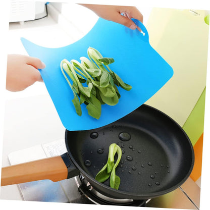 PRETYZOOM 4pcs Flexible Non-slip Chopping Board Kitchen Cutting Mats with Textured Grip for Safe Food Prep of Fruits Vegetables Meat and Fish