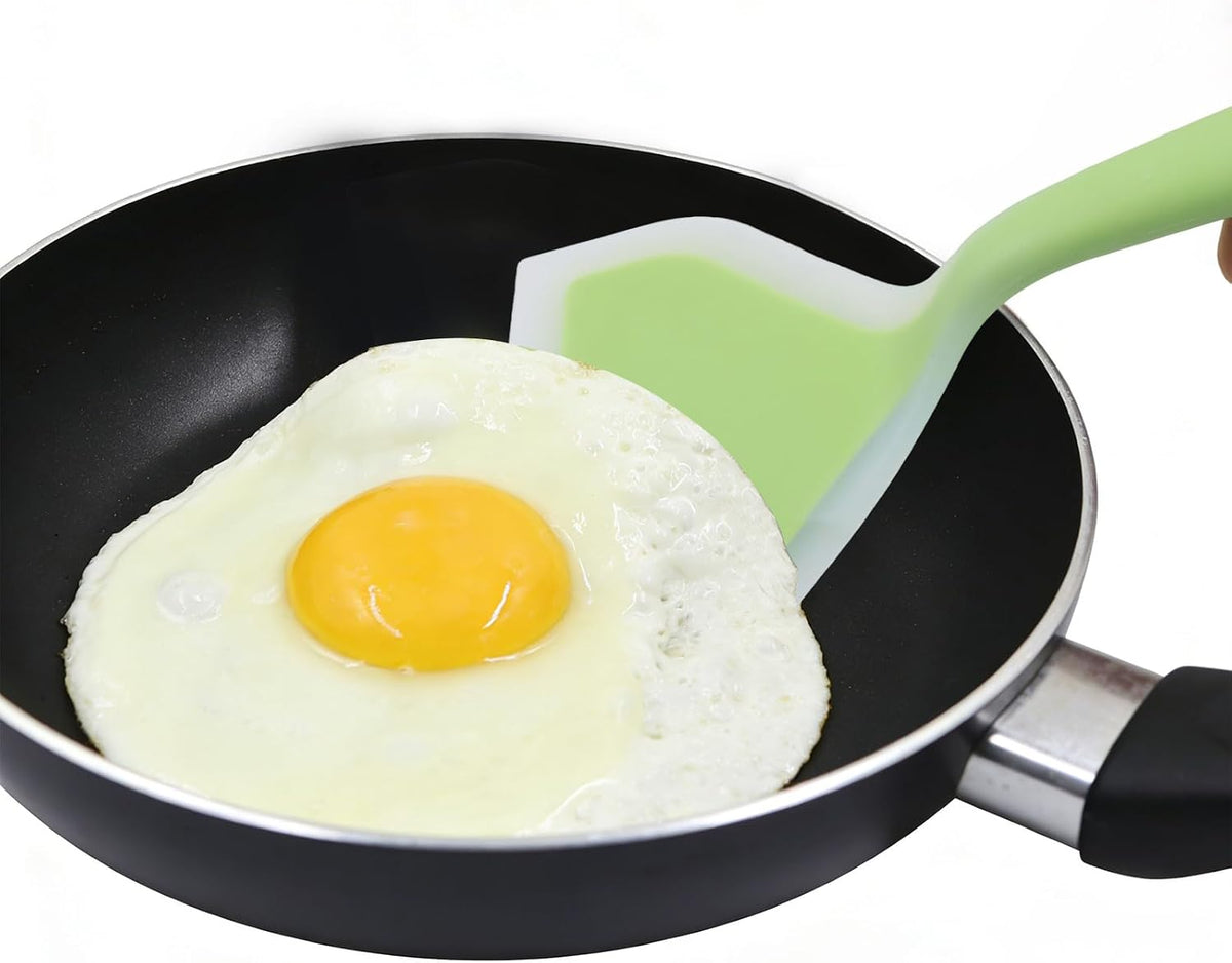 Silicone Turner Spatula, Green, 10.2 Inch