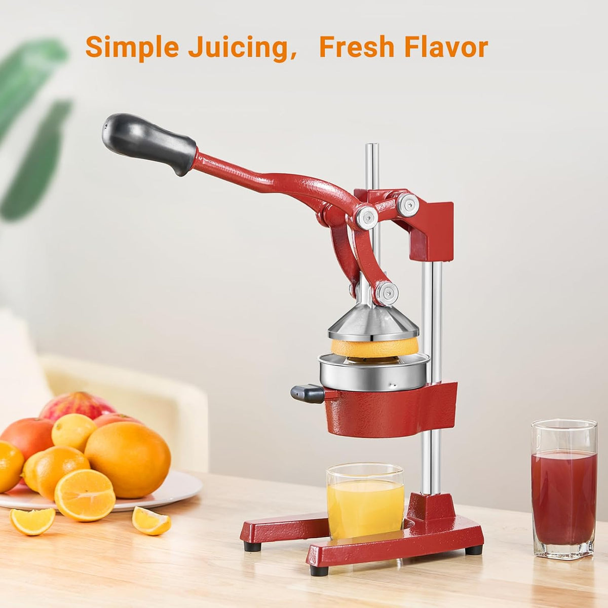 TONGCHANT Cast Iron Manual Juicer for Orange Lemon Citrus Fruit & Lime