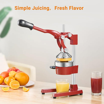 TONGCHANT Cast Iron Manual Juicer for Orange Lemon Citrus Fruit & Lime