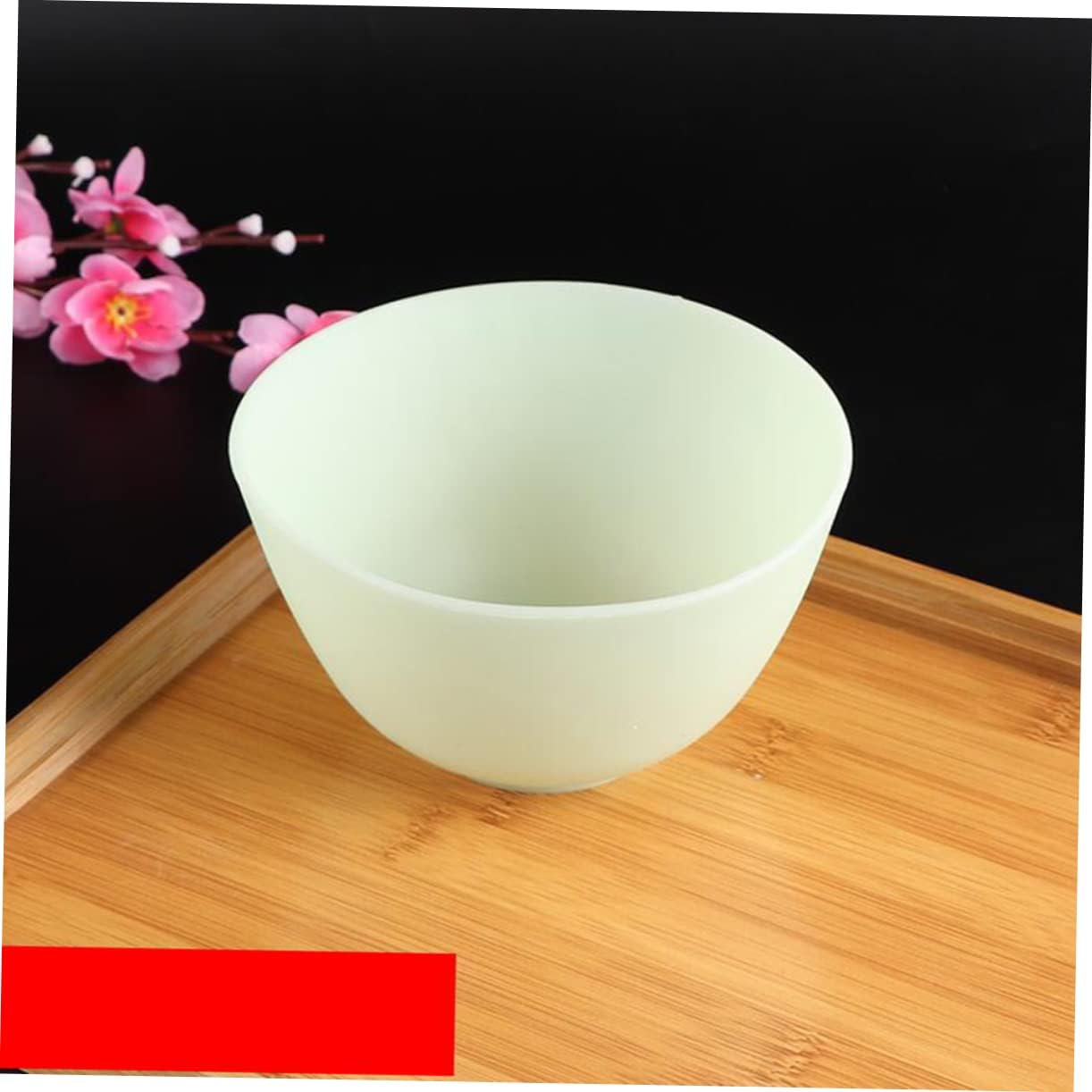 Didiseaon Odorless Anti-drop Silicone Mixing Bowl for Facial Masks Cooking Flexible Microwave Dishwasher Safe for Ingredients Sauces Medium Green