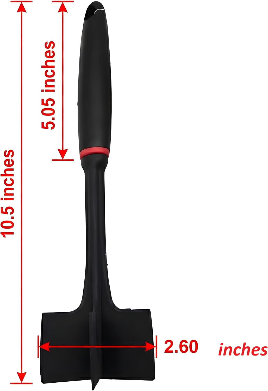 Multipurpose Nylon Meat Chopper and Masher Set of 2, Heat Resistant Ground Beef Chopper with 5 Blade Head, 10.5 Inch Hamburger Chopper for Ground Turkey, Potatoes, Avocados, Dishwasher Safe