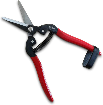 TABOR TOOLS K7A Pruning Snips – 7,5" – Carbon Steel Flower Pruning Scissors for Gardening | Floral Snips and Pruners for Deadheading, Trimming & Harvesting Herbs, Flowers, Fruits or Vegetables