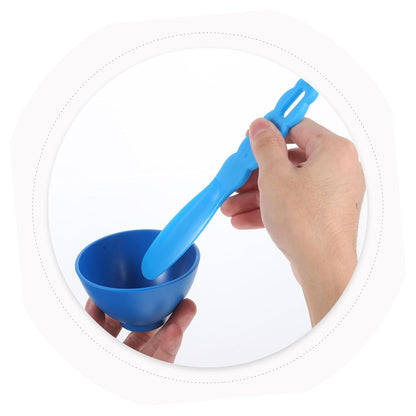 Didiseaon 1set Silicone Mixing Bowl Set Small Medium and Large Mixing Bowls Blue Pink Yellow Spatulas for Plaster Lab and Kitchen Use and Easy to Clean