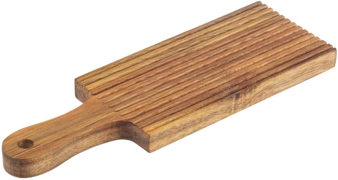 Tablecraft 11085 Gnocchi Rolling Board, 9.38-inch Length, Acacia Wood