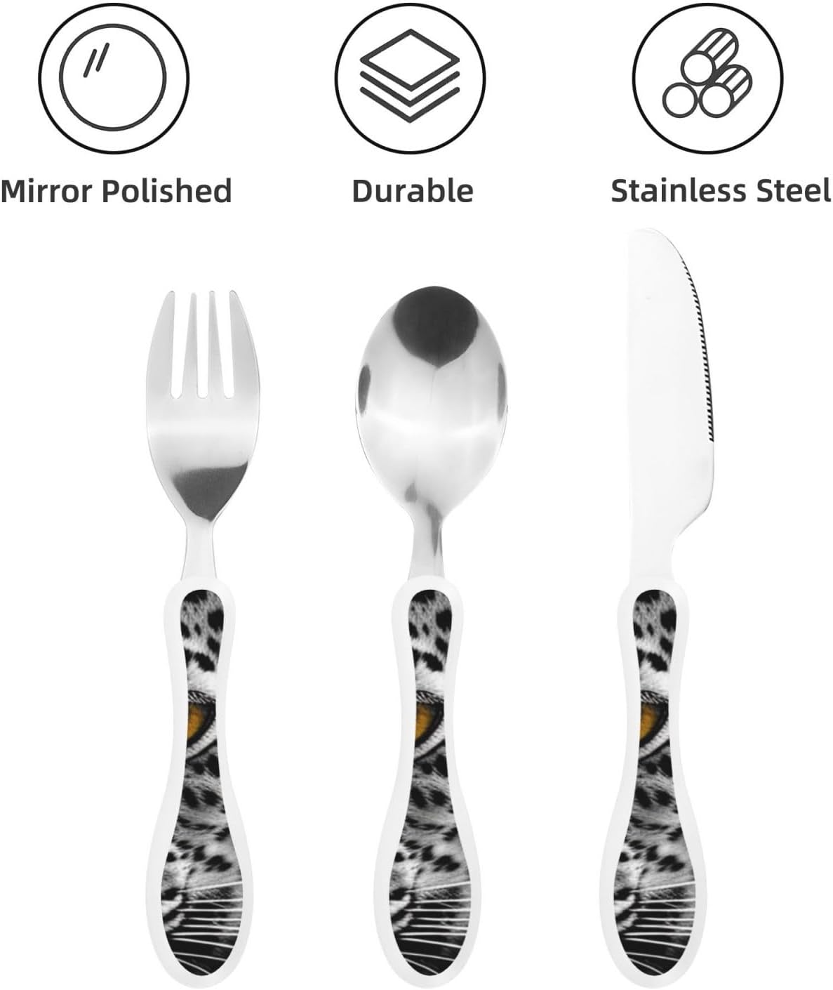 3-Piece Kids Silverware Set With Storage Case, Stainless Steel Reusable Children Safe Knife Spoon Fork Set Samurai Children Flatware Set For Kids Lunch Box