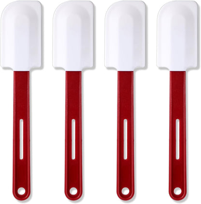 Norme 8 Pcs High Temp Silicone Spatulas Heat Resistant Rubber Spatula Commercial Silicone Scraper with Handle for Kitchen Cook Baking Mixing Utensil, Dishwasher Safe (10 Inch,14 Inch)