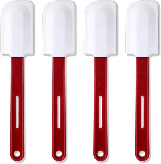 Norme 8 Pcs High Temp Silicone Spatulas Heat Resistant Rubber Spatula Commercial Silicone Scraper with Handle for Kitchen Cook Baking Mixing Utensil, Dishwasher Safe (10 Inch,14 Inch)