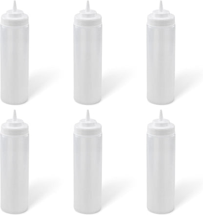 Winco Wide Mouth Squeeze Bottles 24-Ounce, 6-Pack