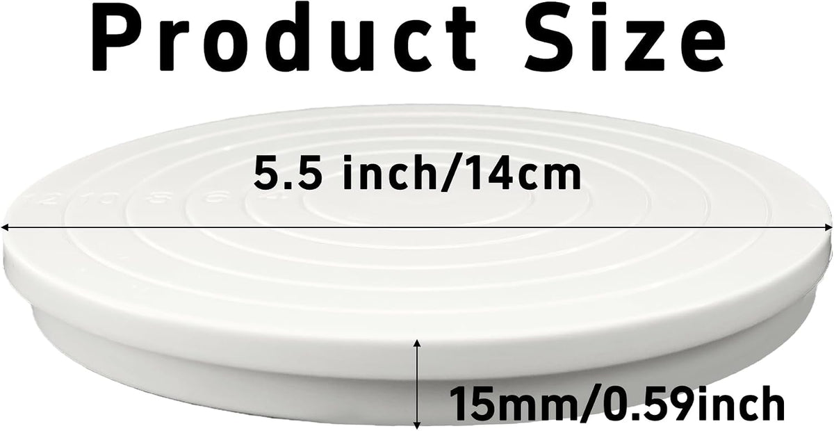 2PCS Cake Decorating Turntable 5.5inch Revolving Stand, Plastic Round Rotating Cookie Swivel for Home Kitchen Baking Tools Accessories Supplies Cupcake Pastry, Pink