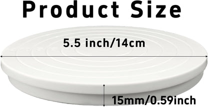 2PCS Cake Decorating Turntable 5.5inch Revolving Stand, Plastic Round Rotating Cookie Swivel for Home Kitchen Baking Tools Accessories Supplies Cupcake Pastry, Pink