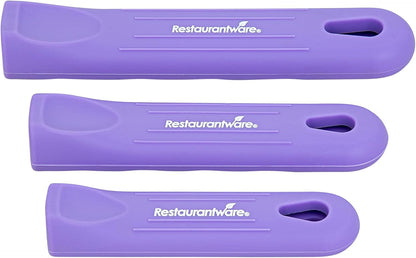 Restaurantware Silicone Pan Handle Cover Set 1-Count Heat-Resistant Removable Pan Handle Grips, Ergonomic Non-Slip Green Handle Protectors for Fry Pans and Sauce Pans
