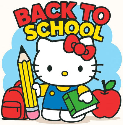 Fast Forward Hello Kitty Bento Lunch Box for Kids | Sanrio Food Container with Utensils | BPA-Free Toddler Lunch Kit with 3 Compartments | Bento Snack Box with Spoon & Fork