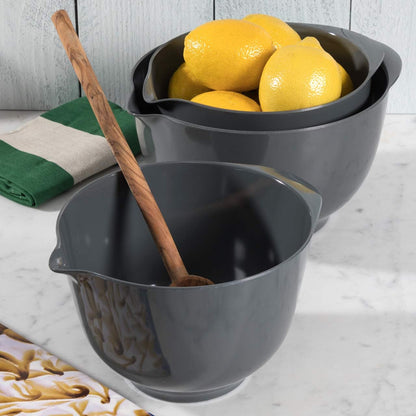 Hutzler Classic 2 Liter Melamine Mixing Bowl, Gray