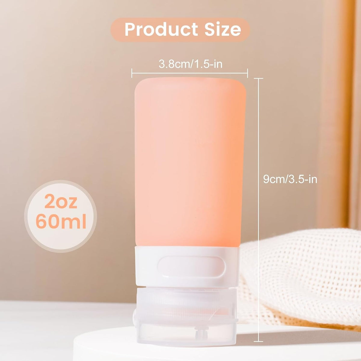 MICEBAY 2 oz Condiment Squeeze Bottles, Leakproof Salad Dressing Container