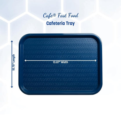 Carlisle FoodService Products CT101403 Cafe Standard Plastic Cafeteria/Fast Food Tray, NSF Certified, BPA Free, 14" Length x 10" Width, Black