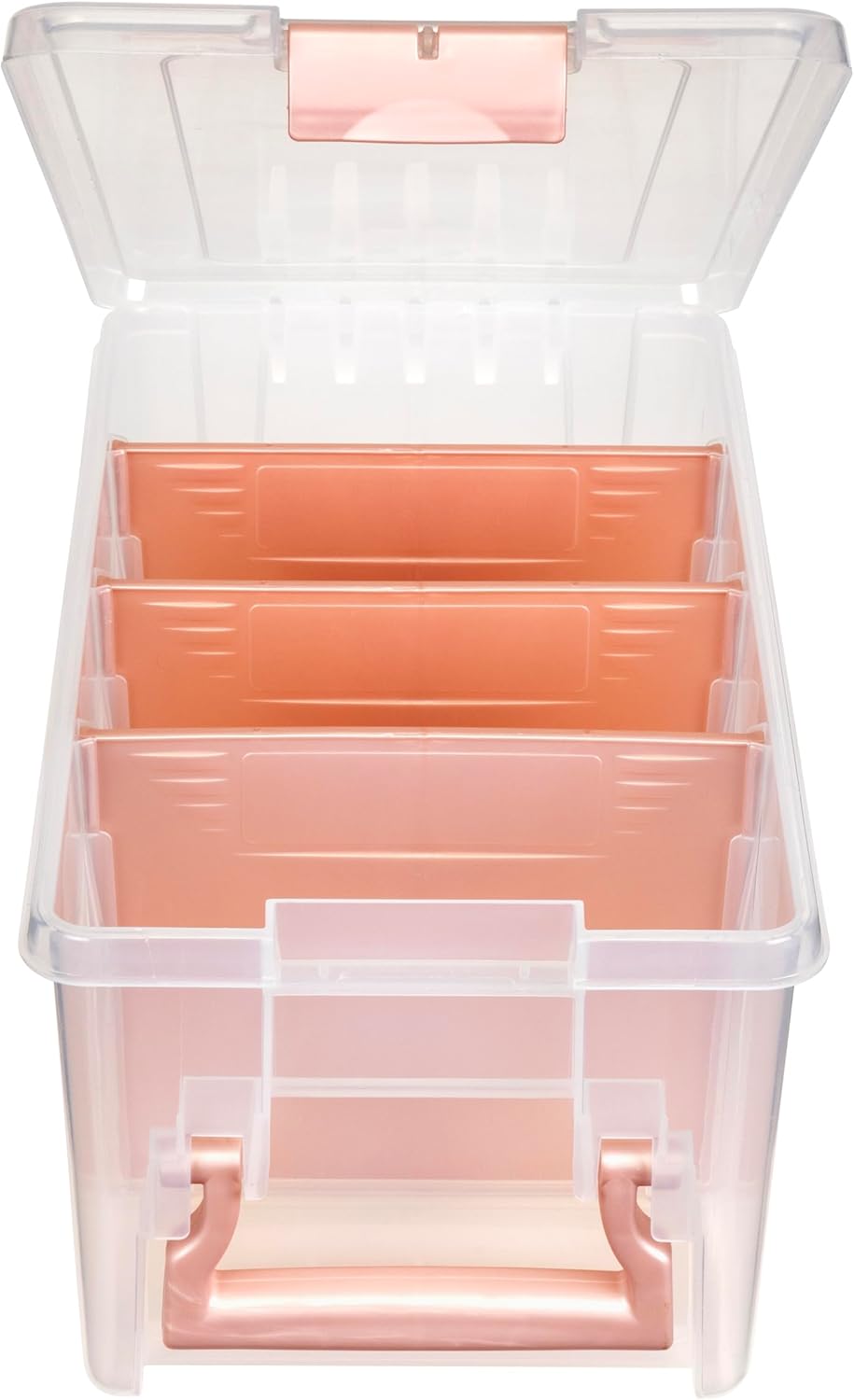 ArtBin Semi Satchel Portable Craft Organizer with 3 Dividers - Clear Plastic Storage Case for Art & Craft Supplies