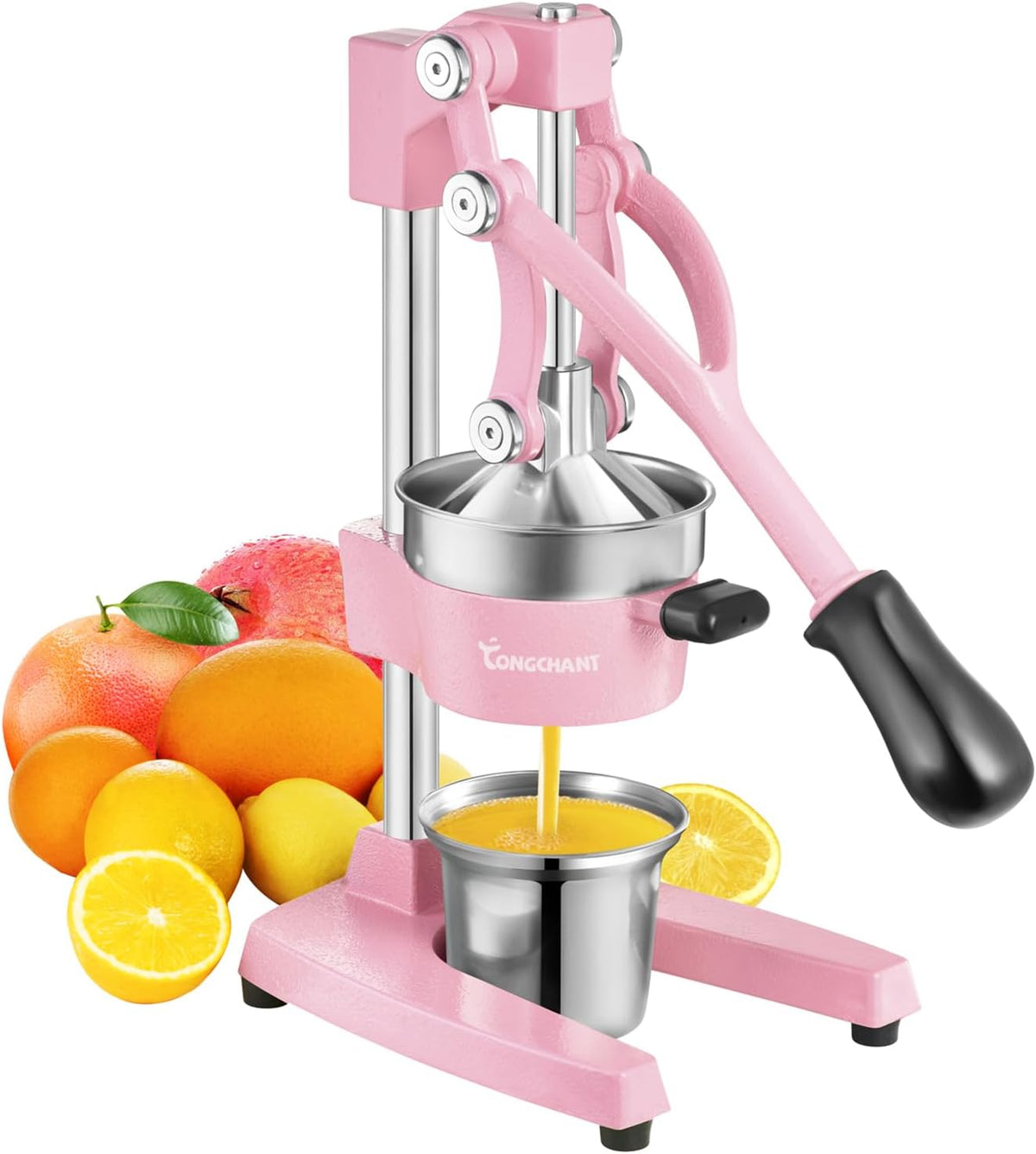 TONGCHANT Cast Iron Manual Juicer for Orange Lemon Citrus Fruit & Lime