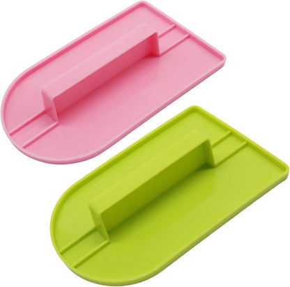 Bonsicoky 2 Pack Fondant Smoothing, Green & Pink
