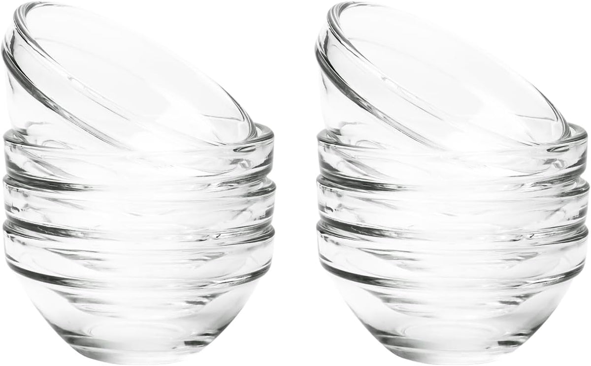 2.5 oz Mini Pinch Bowls, Little Condiment Dishes for Meal Prepping, Dipping Sauces, or Small Servings, Dishwasher and Microwave Safe