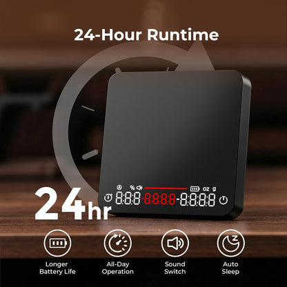 Mini Coffee Scale with Timer - VABICA USB-C Rechargeable Espresso Scale