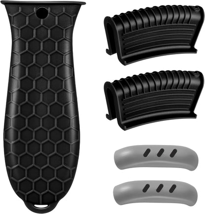 10Pcs Cast Iron Handle Cover, Silicone Pot Holders