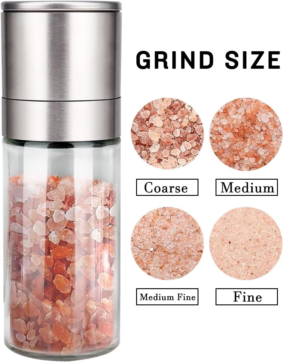 Gulex Salt and Pepper Grinder Set Pepper Mill Salt Shaker Refillable