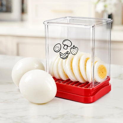 Creative Strawberry Slicer, Stainless Steel Speed Cutter with Push Plate