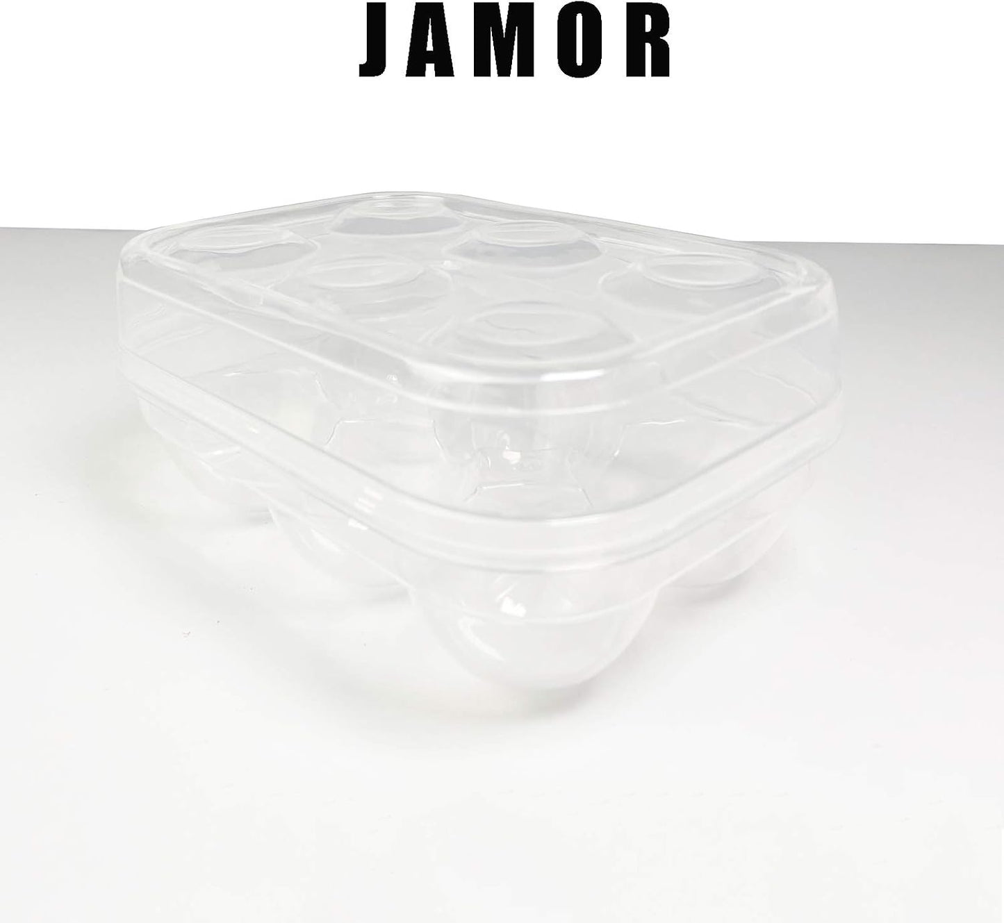 JAMOR 6 Grid Egg Storage Box Refrigerator Crisper Egg Protection Box Portable Egg Carriage Container For Camping Picnic Essential (Blue)