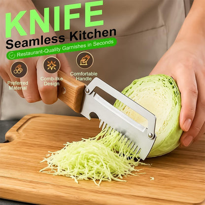 Multifunctional Vegetable Peeler 3 in 1 for Made of Stainless Steel Kitchen Tool Wooden Smooth Handle and Bottle Opener Potato Cucumber Orange Pumpkin Fruit (1PC)