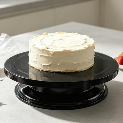 Cake Decorating Turntable 11 Inch Cake Turntable Anti-slip Rotating Cake Stand for Decorating(1pcs Pink)