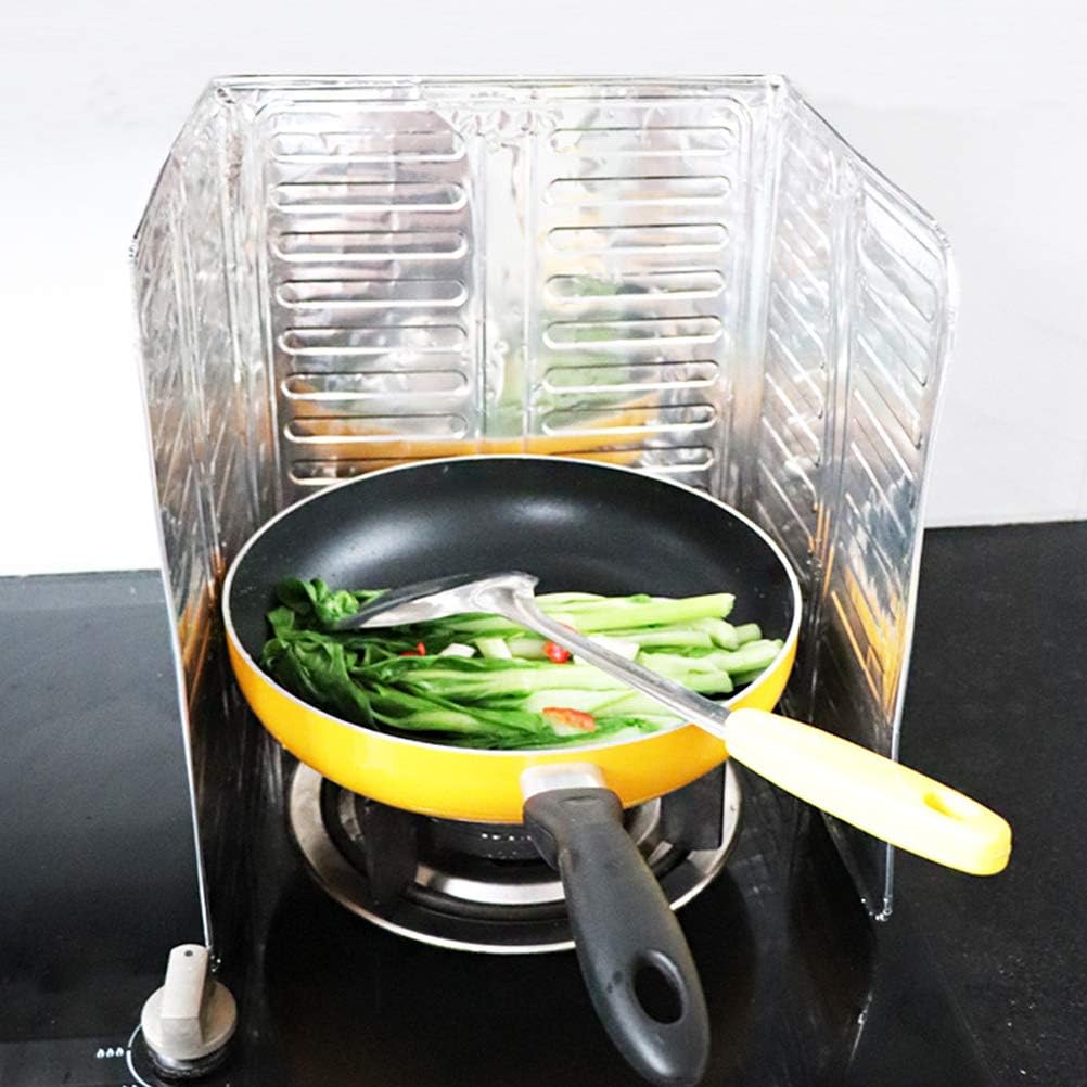 3 Sided Splatter Guard, Kitchen Splatter Guard Oil Splatter Screens for Frying Oil Insulation Board Nonstick Oil Splatter Guard Stove Heat Insulation Board for Cooking