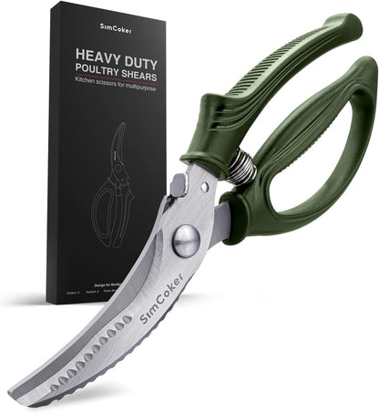Kitchen Scissors, Forged Stainless Steel Heavy Duty Kitchen Shears, Dishwasher Safe Cooking Scissors for Meat, Poultry & Vegetables
