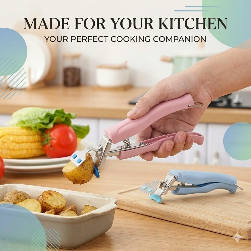 Anti Scald Plate Gripper and Thick Silicone Pinch Mitts Set, Hot Bowl Holder Retriever Tongs, Heat Resistant Oven Gloves Clip for Moving Hot Dishes