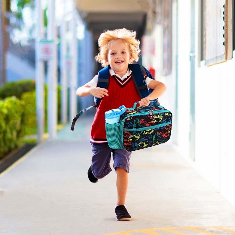 RHCPFOVR Kids Lunch Bag - Insulated Lunch Box for Boys Girls,Washable Lunch Bag and Reusable Toddler Leak-proof Lunchbox for School and Daycare - Colors B