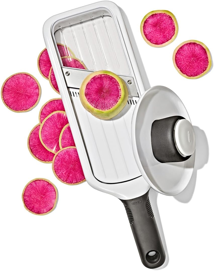 OXO Good Grips Precision Handheld Mandoline, Mandoline Slicer, Adjustable Thickness Vegetable Slicer for Everyday Prep