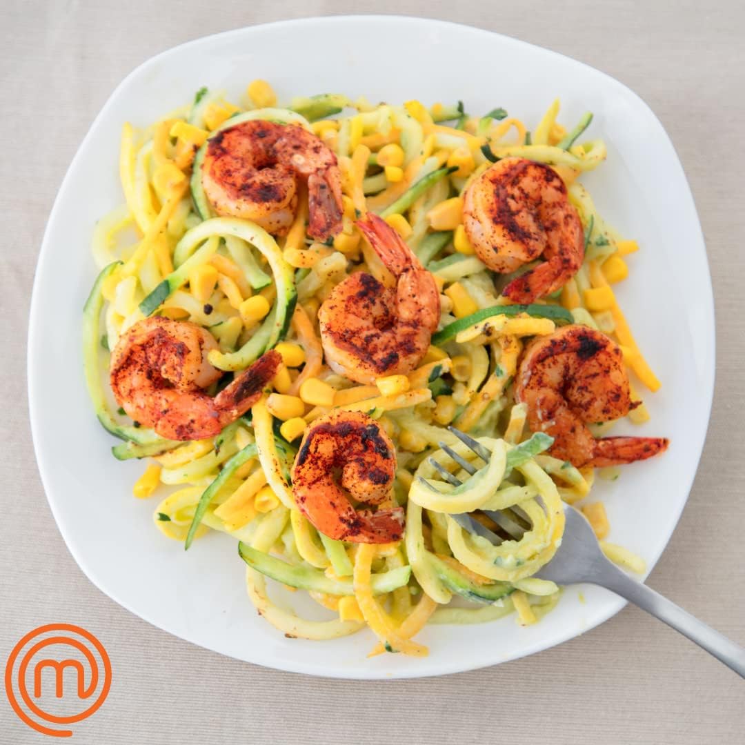 MasterChef Electric Spiralizer- 3in1 Vegetable Noodle, Homemade Pasta Maker
