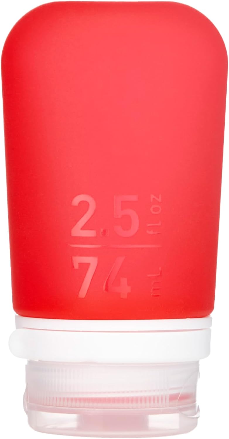 humangear GoToob+ (XL) | Refillable Silicone Travel Bottle | Locking Lid | Food-Safe Material | Blue, XL (6 fl.oz.; 177ml)