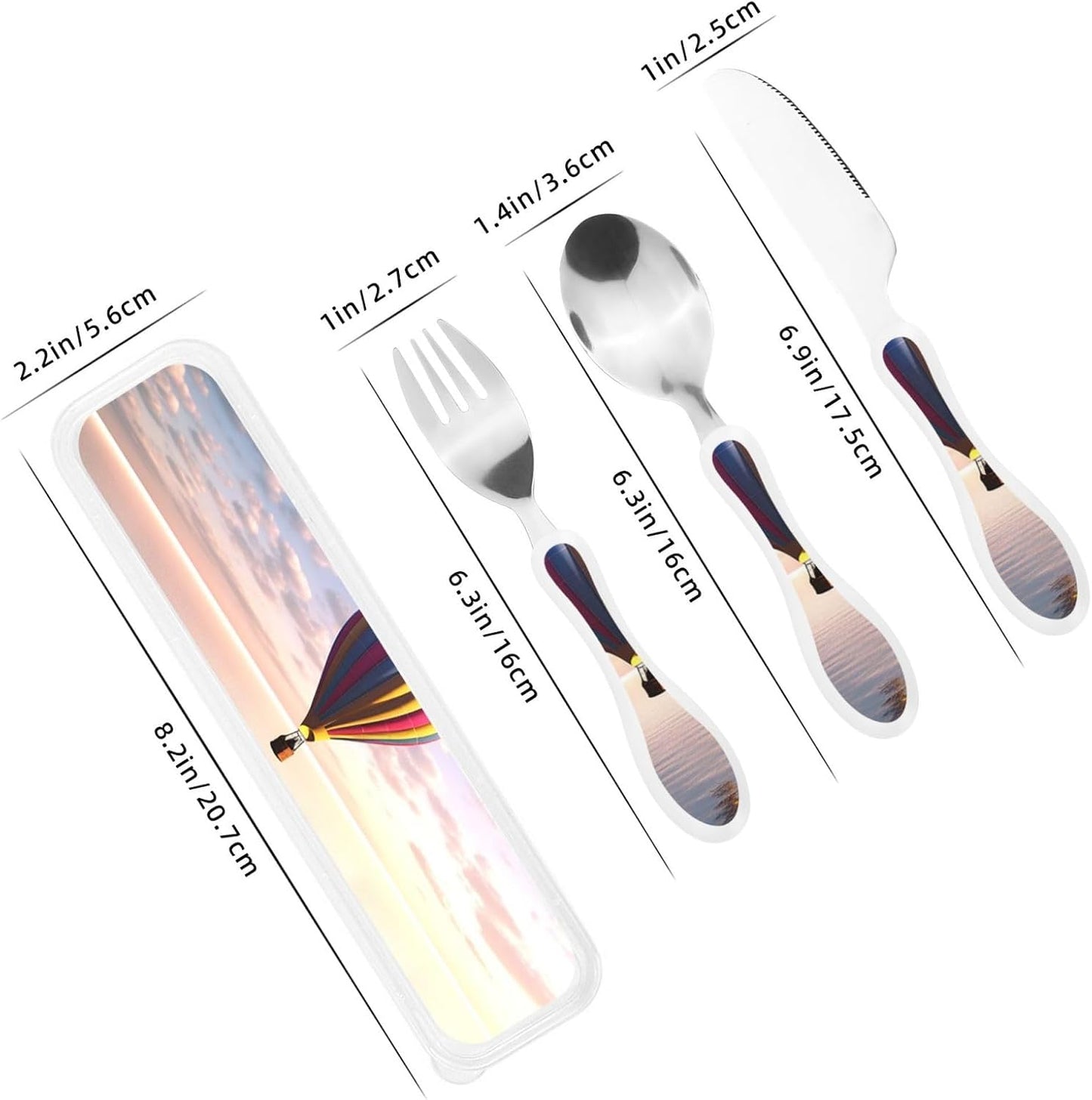 3-Piece Kids Silverware Set With Storage Case, Stainless Steel Reusable Children Safe Knife Spoon Fork Set Insects Love Children Flatware Set For Kids Lunch Box