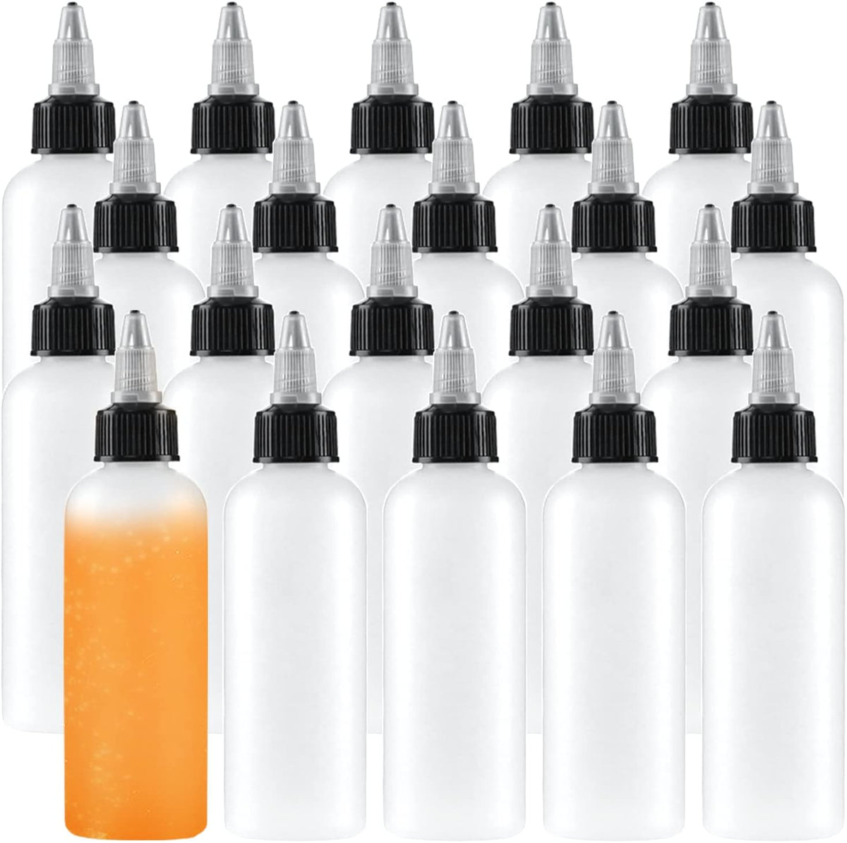 Uyuxxu 8 oz Plastic Condiment Squeeze Bottles,Multipurpose Squirt Bottles,Clear Sauce Bottle with Lids for Dressing,Ketchup,Grilling,Syrup,BBQ Sauce