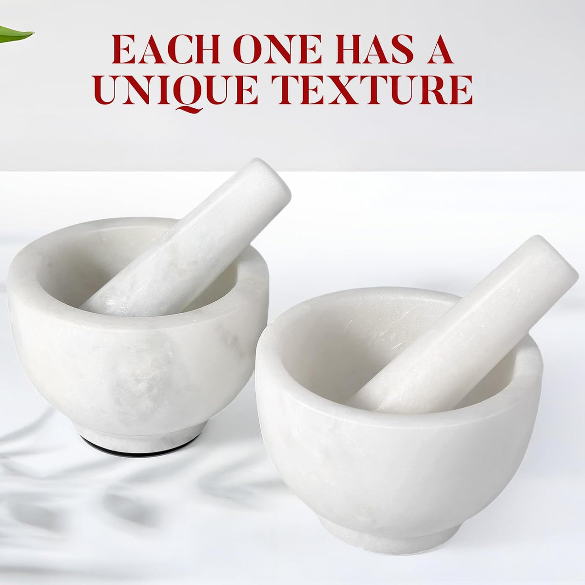 Koville Luxury Marble Mortar and Pestle Set, 7"-4cups Grinder Bowl for Guacamole, Salsa, Pill Crusher, Spice, Herb, Garlic, Nut, Heavy Duty Grinder for Kitchen