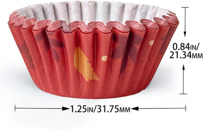 qiqee 300PCS Mini Gradient Cupcake Liners Cupcake Cups 6 Designs Blue Gradient Cupcake Papers Baking Cups Cupcake Wrappers (Small Size)
