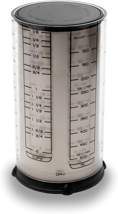 KitchenArt Professional Series 2 Cup Adjust-A-Cup, Champagne Satin, Adjustable, 1/8 to 2-Cup