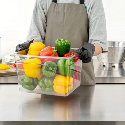 Restaurantware-2.5 Inch Deep Food Pans, 1 1/6 Size Commercial Food Storage Container - Freezable, Break-Resistant, Clear Plastic Cold Pans, Dishwashable, For Kitchens, Restaurants, Or Cafeterias