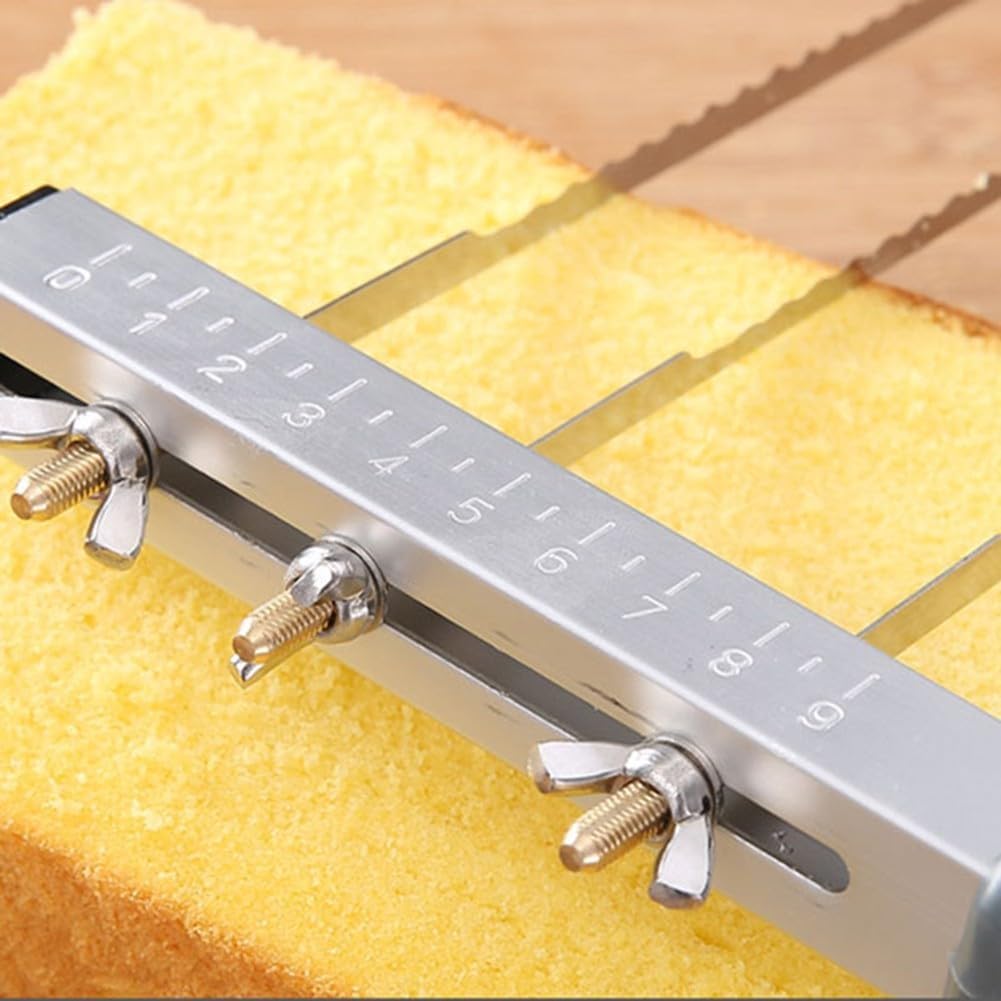 Large Adjustable 3 Blades Cake Cutter Interlayer Cake Slicer DIY Household Tools Leveler Stainless Cut Saw